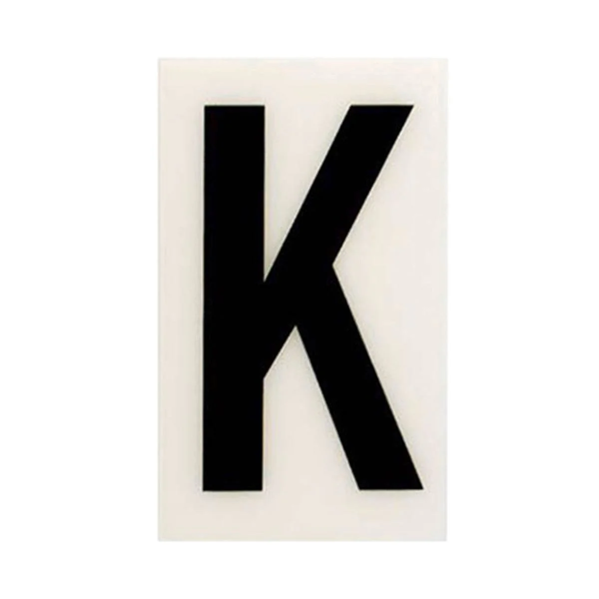 Sandleford 85mm White Self Adhesive House Letter K - Durable Polycarbonate
