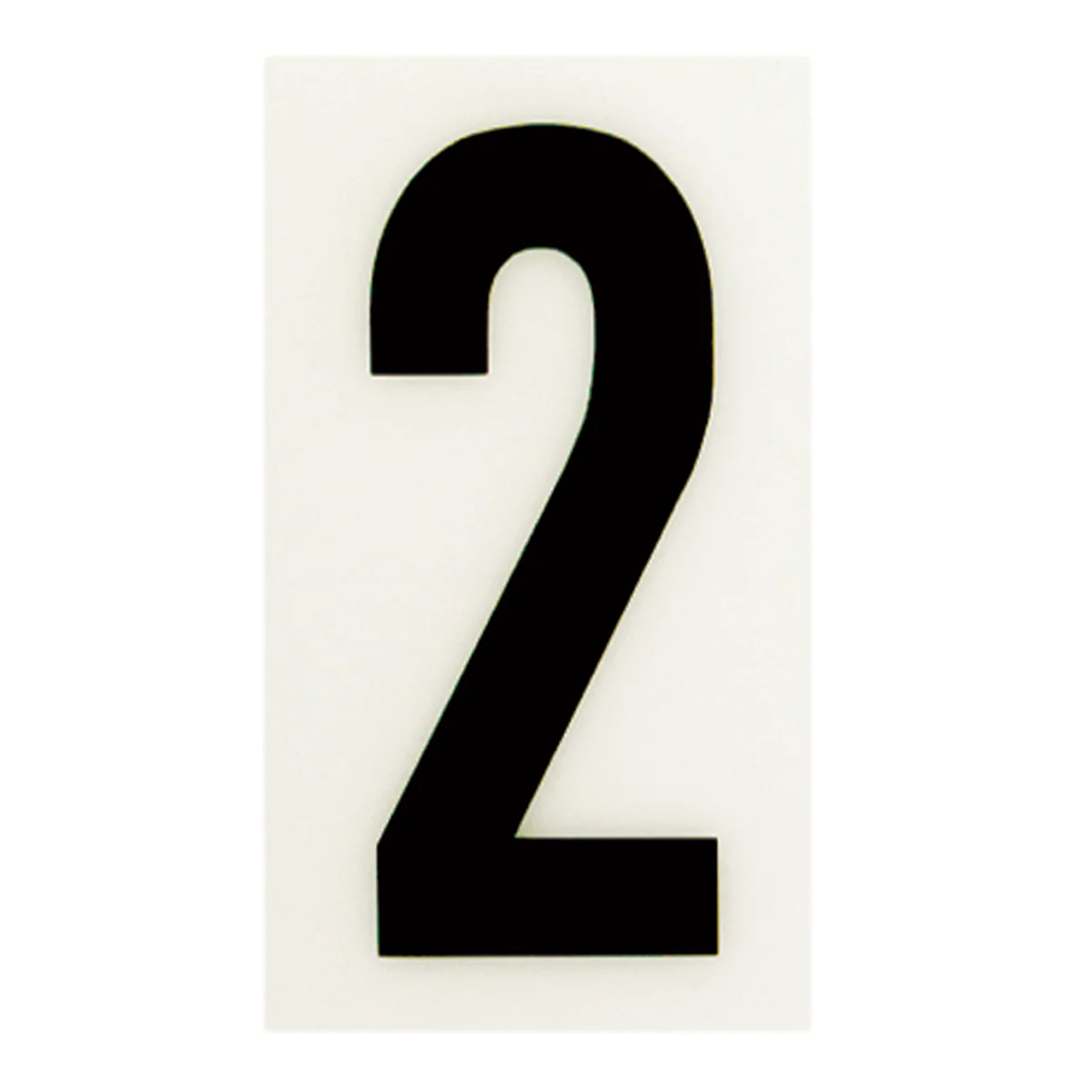 Sandleford 85mm White Self Adhesive House Number 2 - Durable Polycarbonate