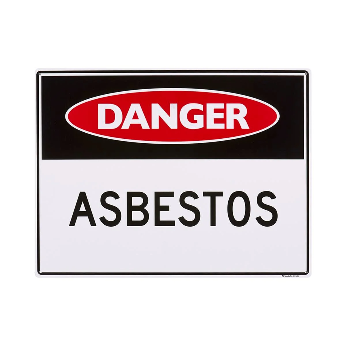 Sandleford Asbestos Sign - 450 x 600mm - Polypropylene - UV Resistant