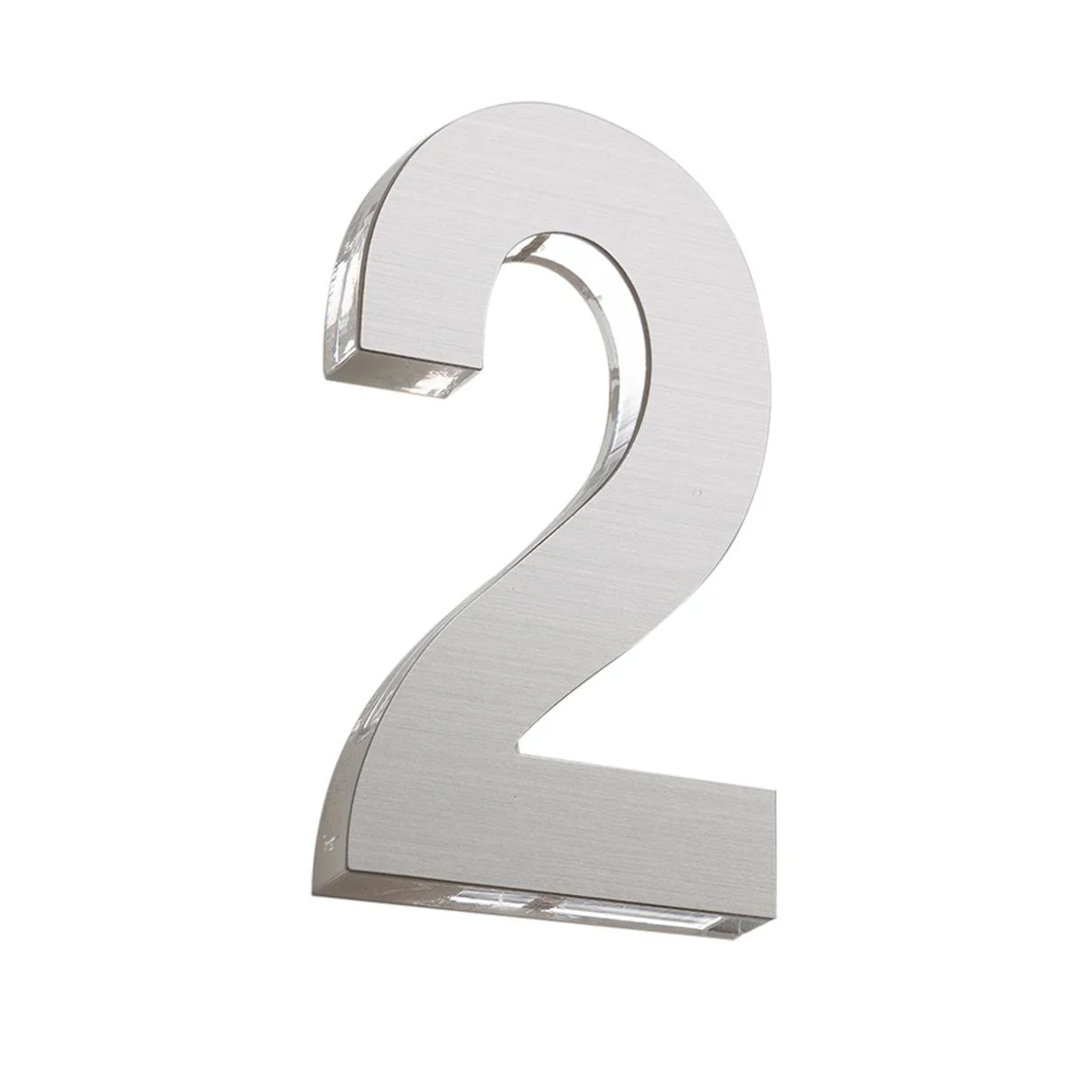 Sandleford Azure House Number 2 - 120mm - Silver Stainless Steel