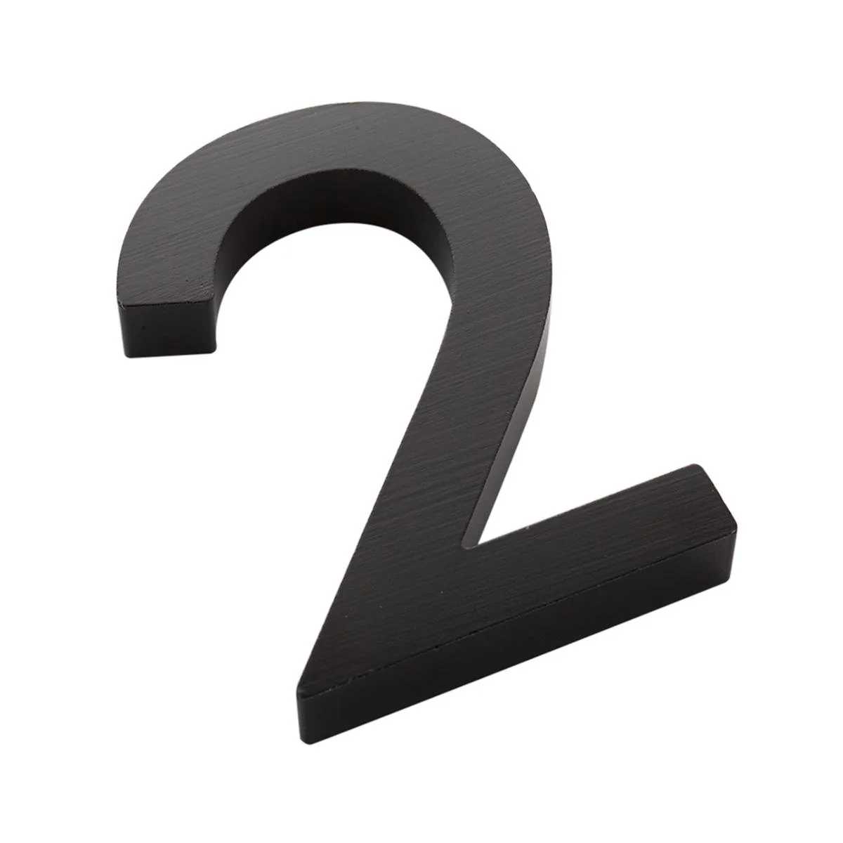 Sandleford House Number 2 - 100mm - Black Aluminium - Weather Resistant
