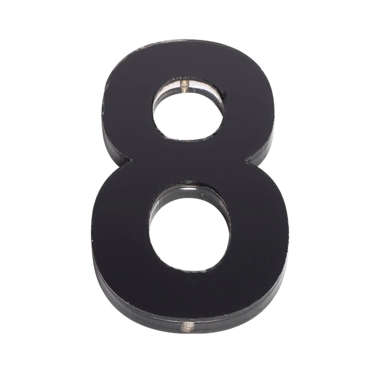 Sandleford House Number 8 - 120mm Black Acrylic - Modern Design