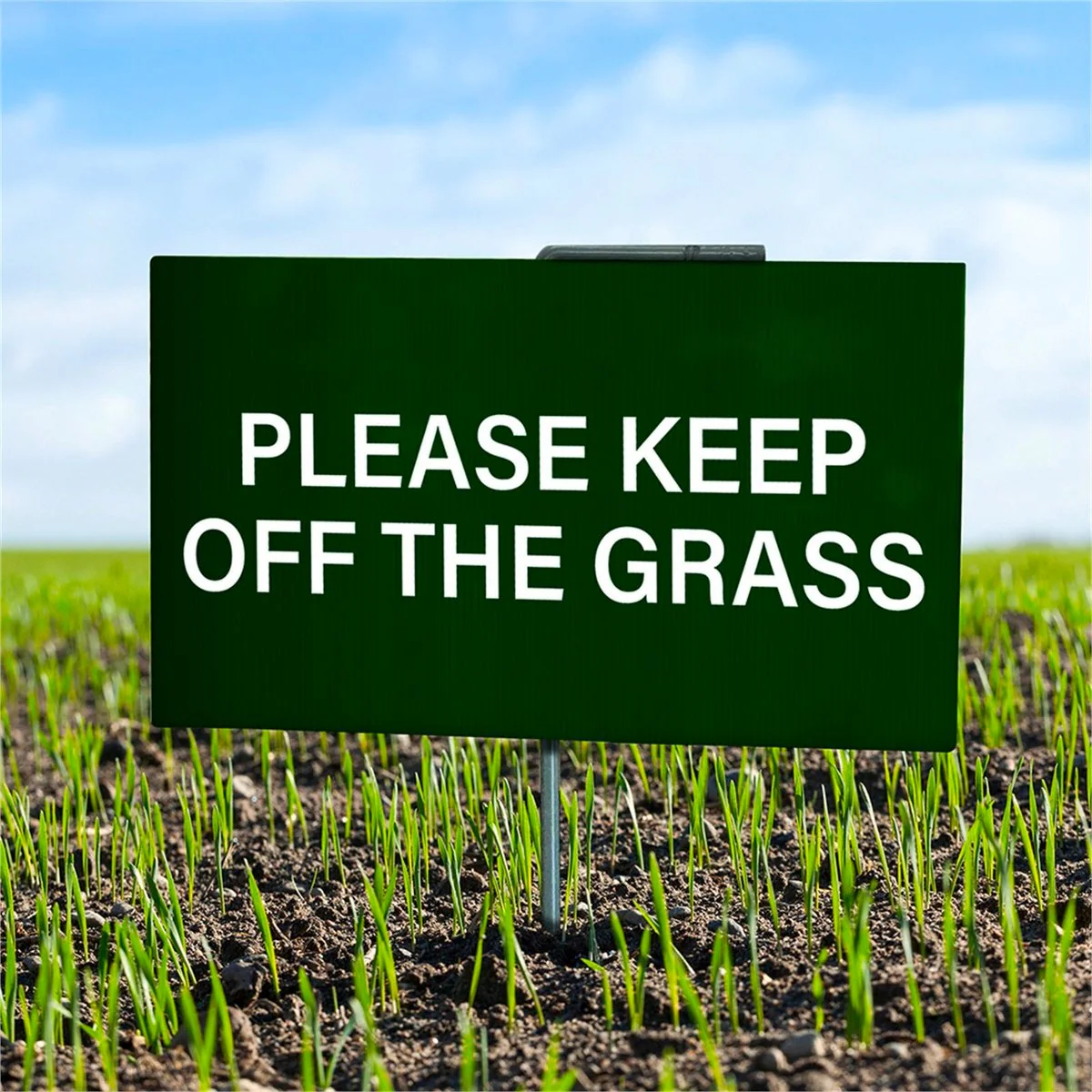Sandleford Keep Off the Grass Sign - 210mm - Green - Portable - Image 2