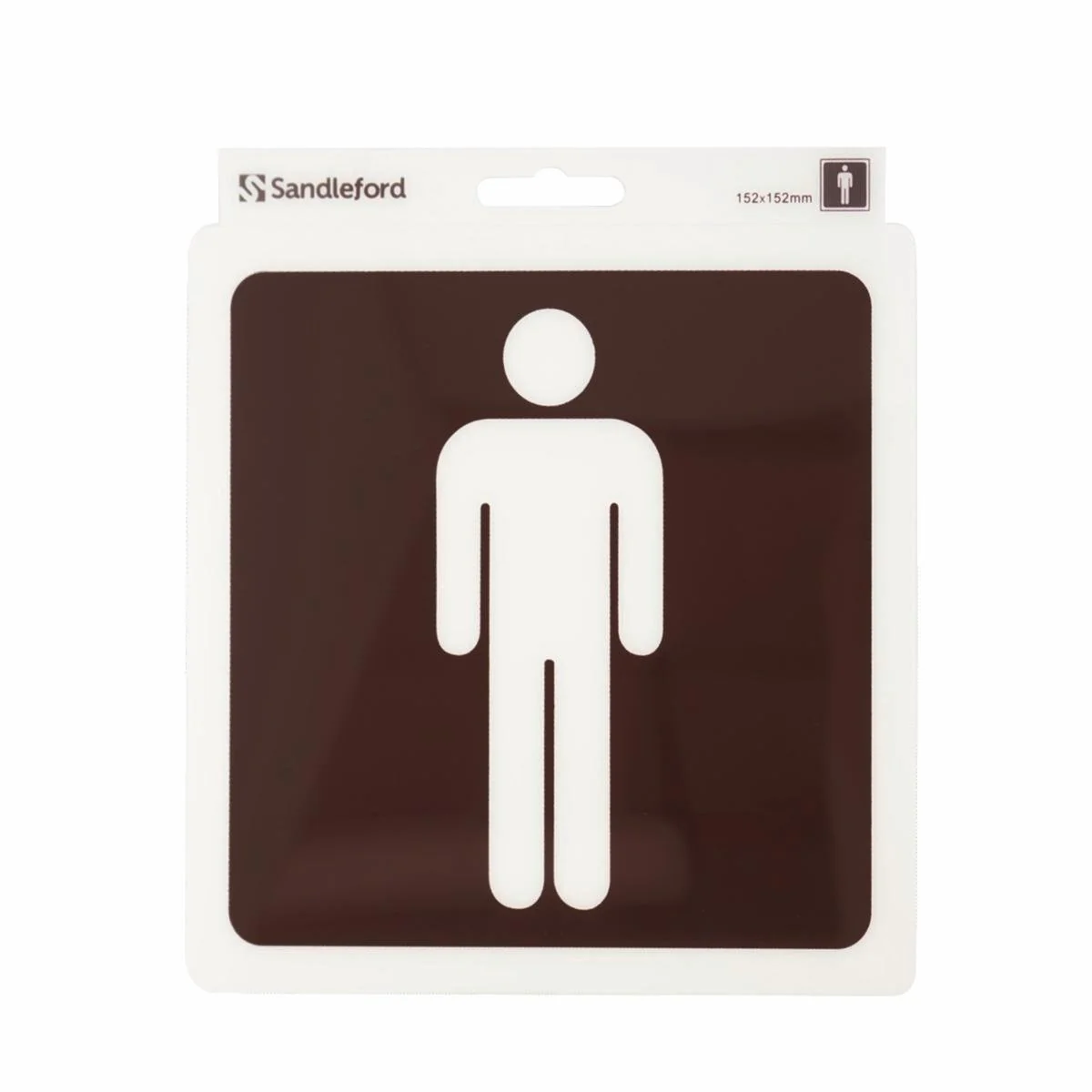 Sandleford Mens Symbol Self Adhesive Sign - 152mm - Brown