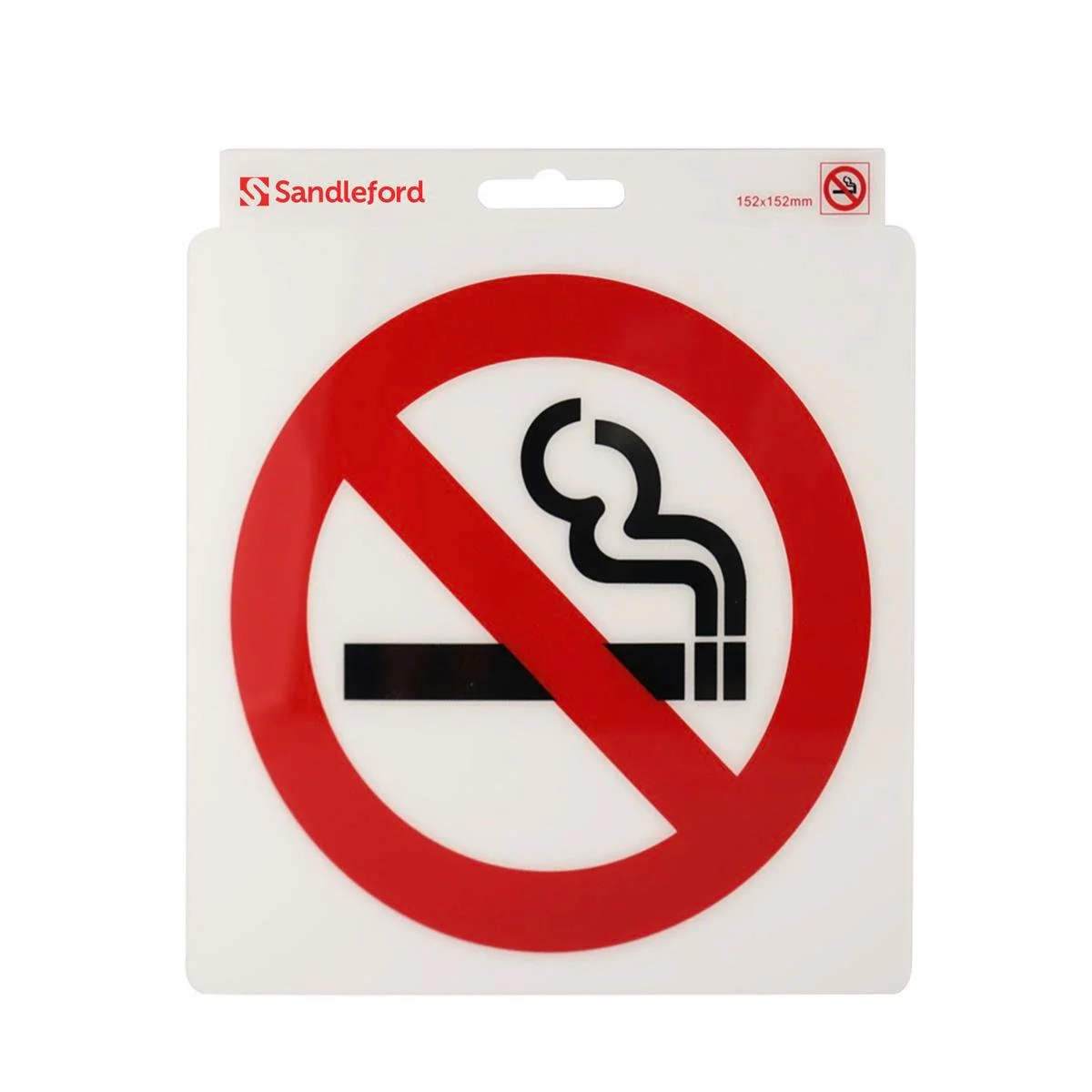 Sandleford No Smoking Symbol Self Adhesive Sign 152mm - Brown