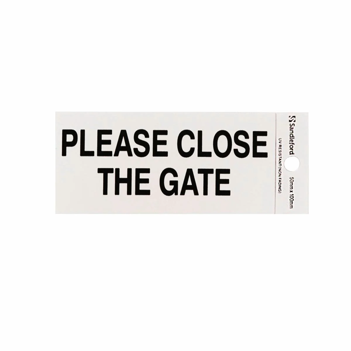 Sandleford Please Close the Gate Self Adhesive Sign - Silver - 100mm x 50mm