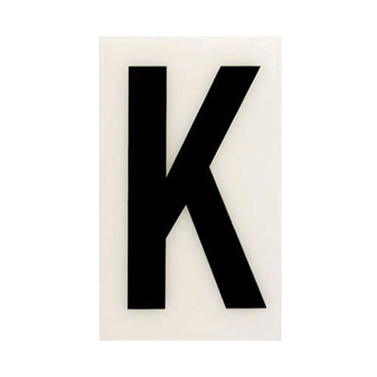 Sandleford Self Adhesive House Letter K - 60mm - White - Durable Polycarbonate