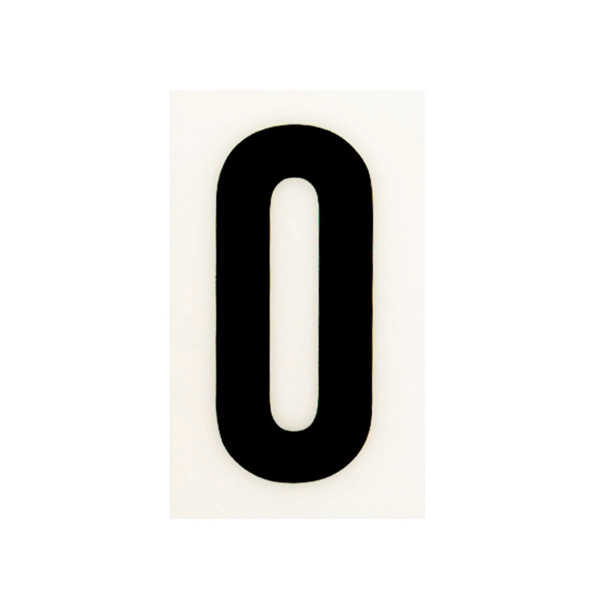 Sandleford Self Adhesive House Number 0 - 60mm White - Durable Polycarbonate