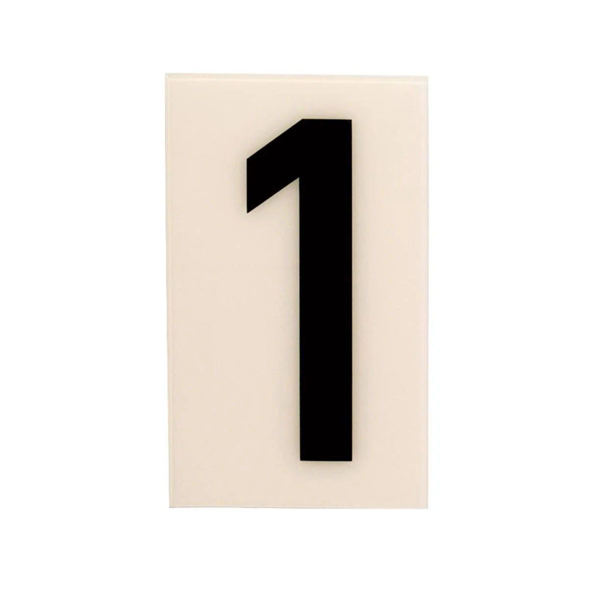 Sandleford Self Adhesive House Number 1 - 60mm - White - Durable Polycarbonate