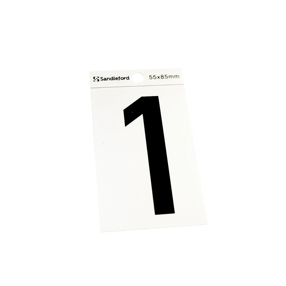 Sandleford Self Adhesive House Number 1 - 85mm Silver Black