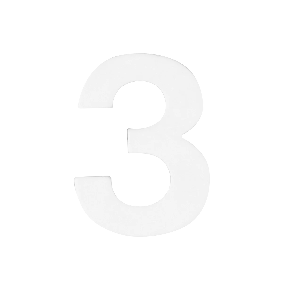 Sandleford Self Adhesive Number 3 - 50mm - White - Easy Application - Durable