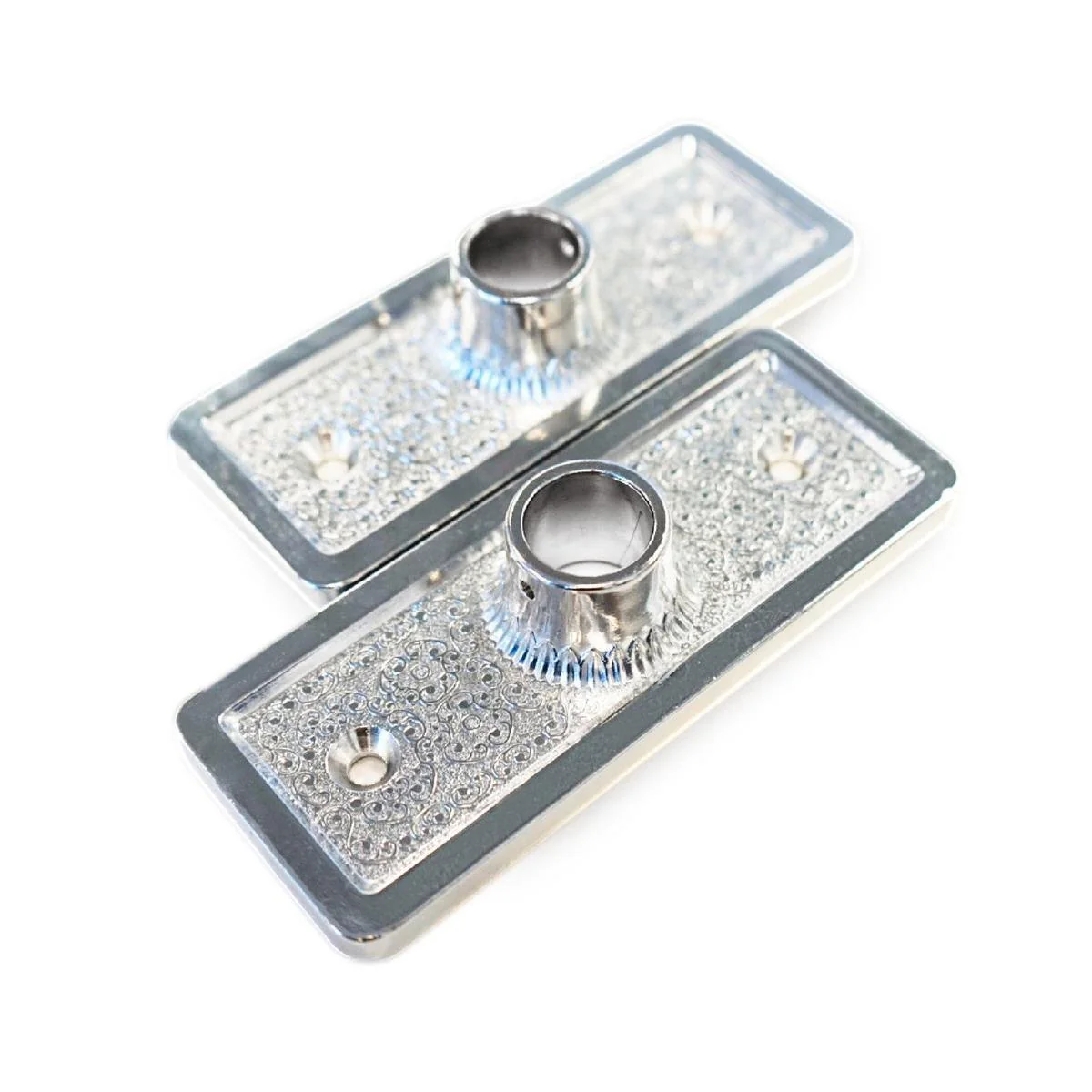 Sandleford 19mm Rod Fitting Bracket 2 Pack - Chrome - Steel - 49mm x 22mm x 130mm