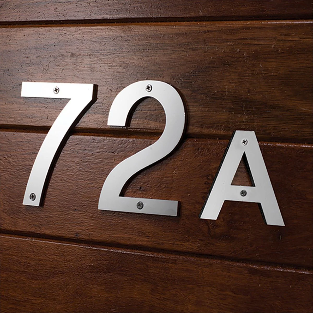 Sandleford Stainless Steel House Number 6 - 100mm - Brushed Finish - Image 2