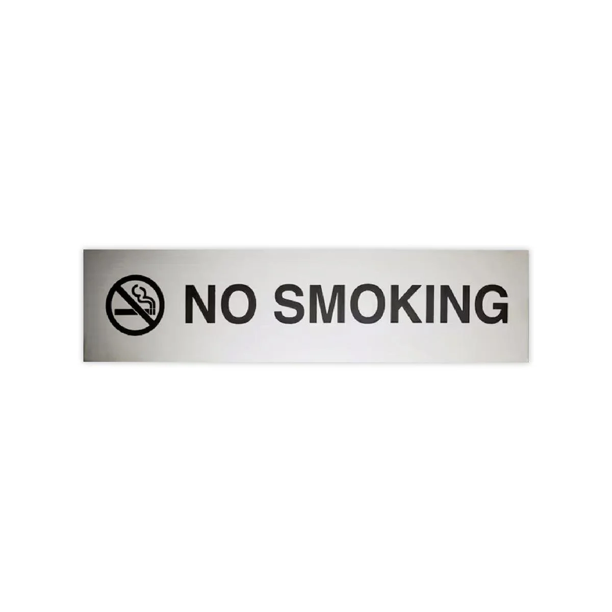 Sandleford Stainless Steel No Smoking Sign - 200 x 50mm - Durable - Self-Adhesive
