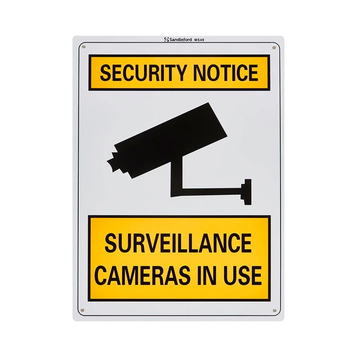 Sandleford Surveillance Sign 300 x 225mm Polypropylene UV Resistant