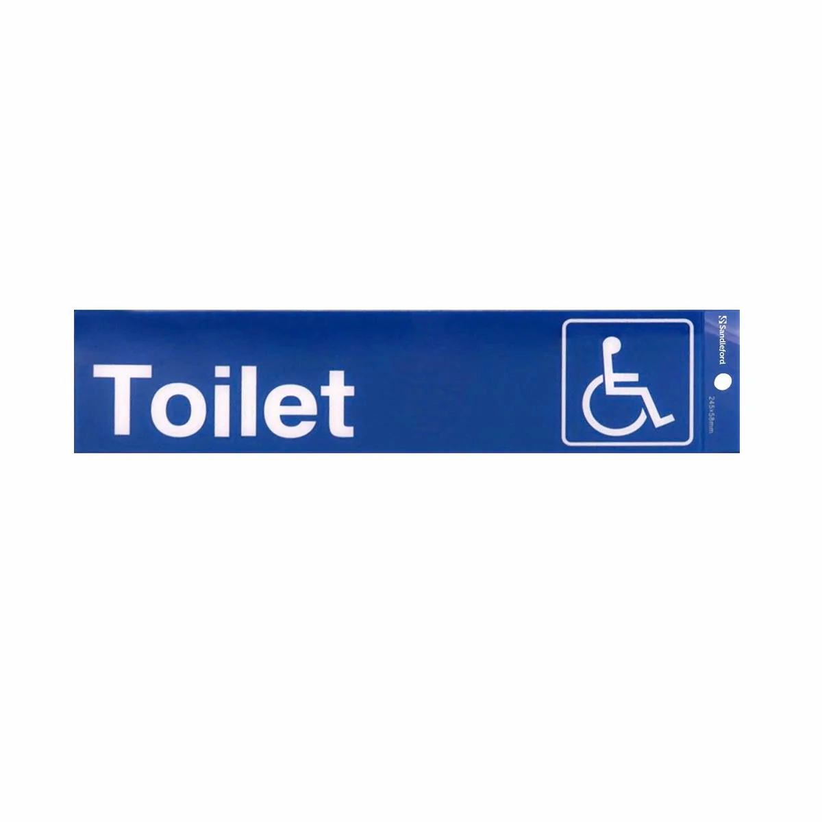 Sandleford Toilet Disabled Self Adhesive Sign - White/Blue - SIG21