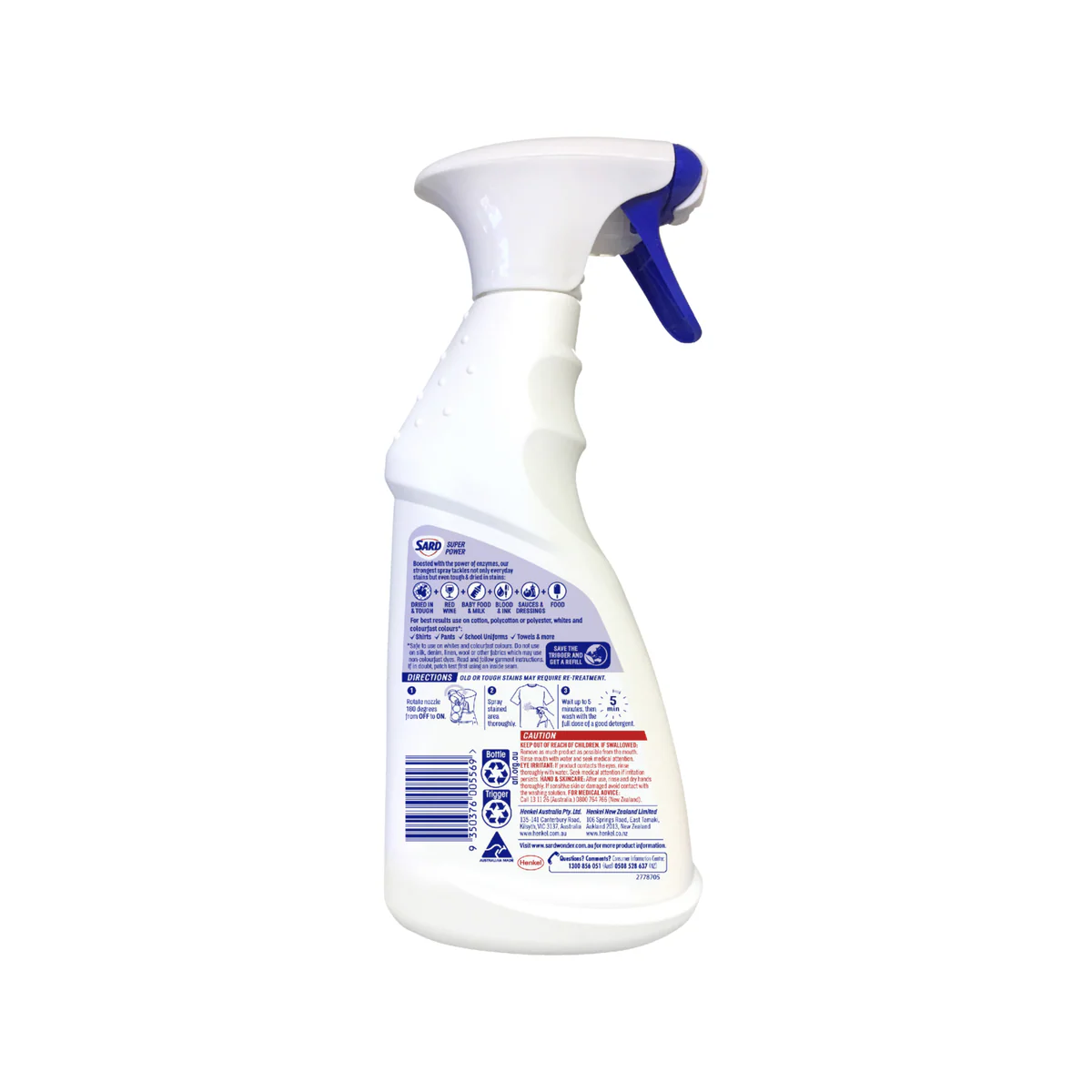 Sard Super Power Stain Remover Spray - 420ml - Enzyme Formula - Tough Stain Removal - Image 2
