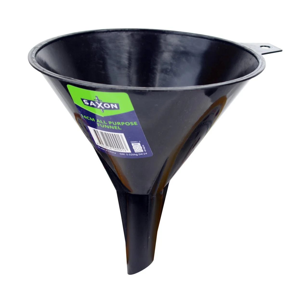 Saxon 14cm All Purpose Funnel - Black - Durable - Versatile Design
