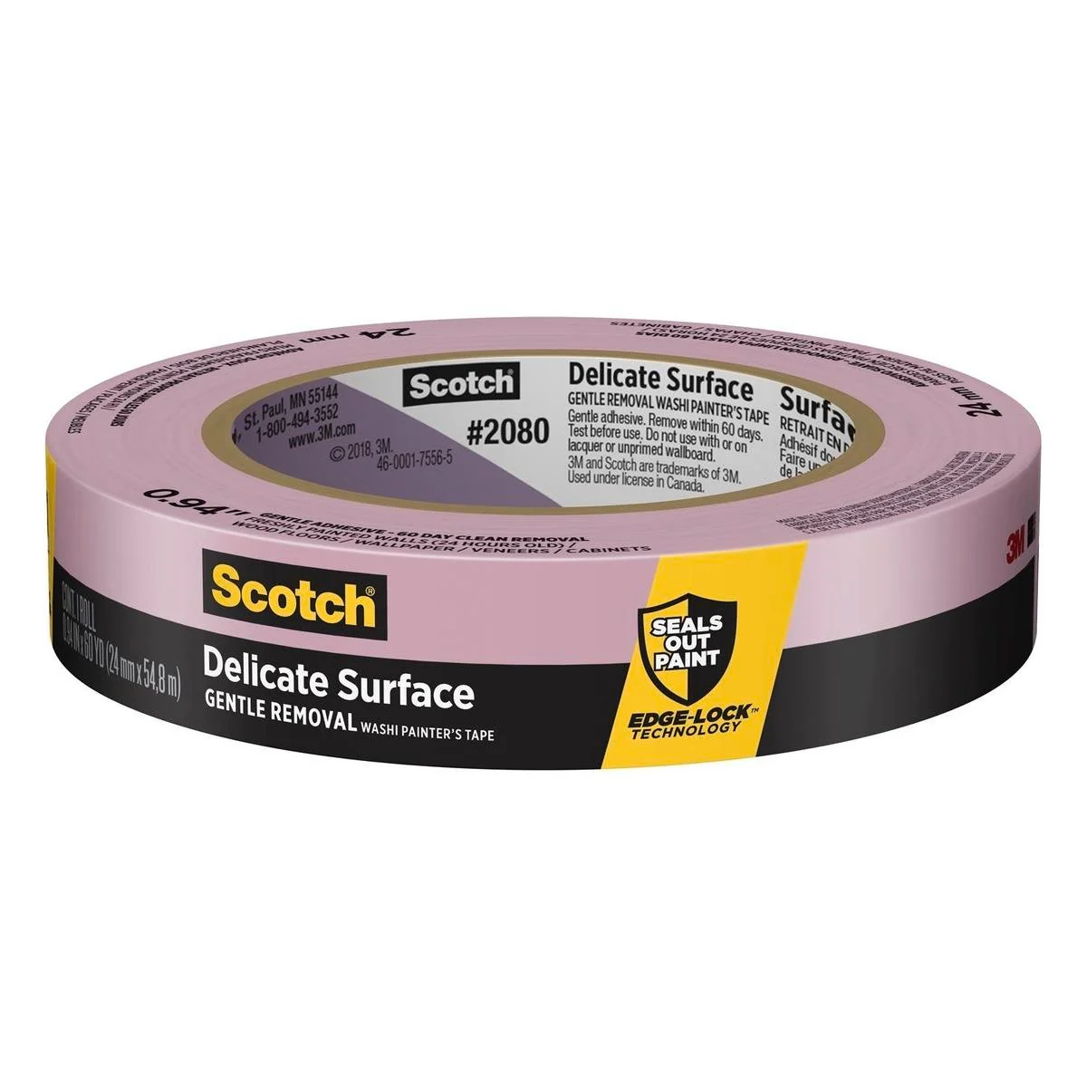 Scotch Delicate Surface 24mm x 55m Painter's Masking Tape Gentle Removal