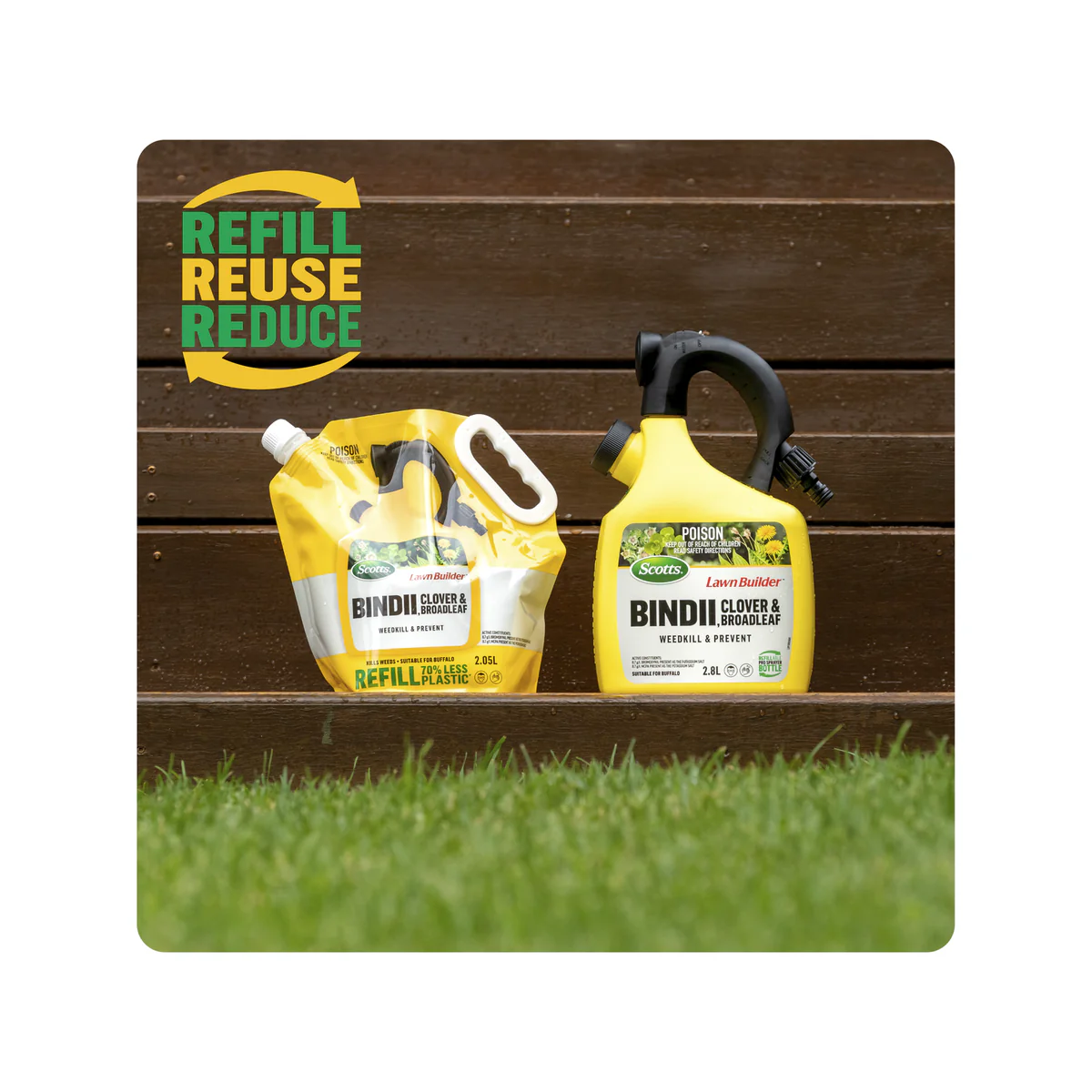 Scotts Lawn Builder Bindii Clover Broadleaf Weedkiller 180m² Refillable Bottle - Image 5