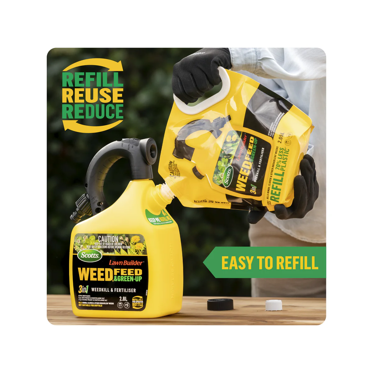 Scotts Lawn Builder Weed Feed Green Up Refillable Bottle 2.8kg - Kills Weeds - Feeds Lawn - Image 5