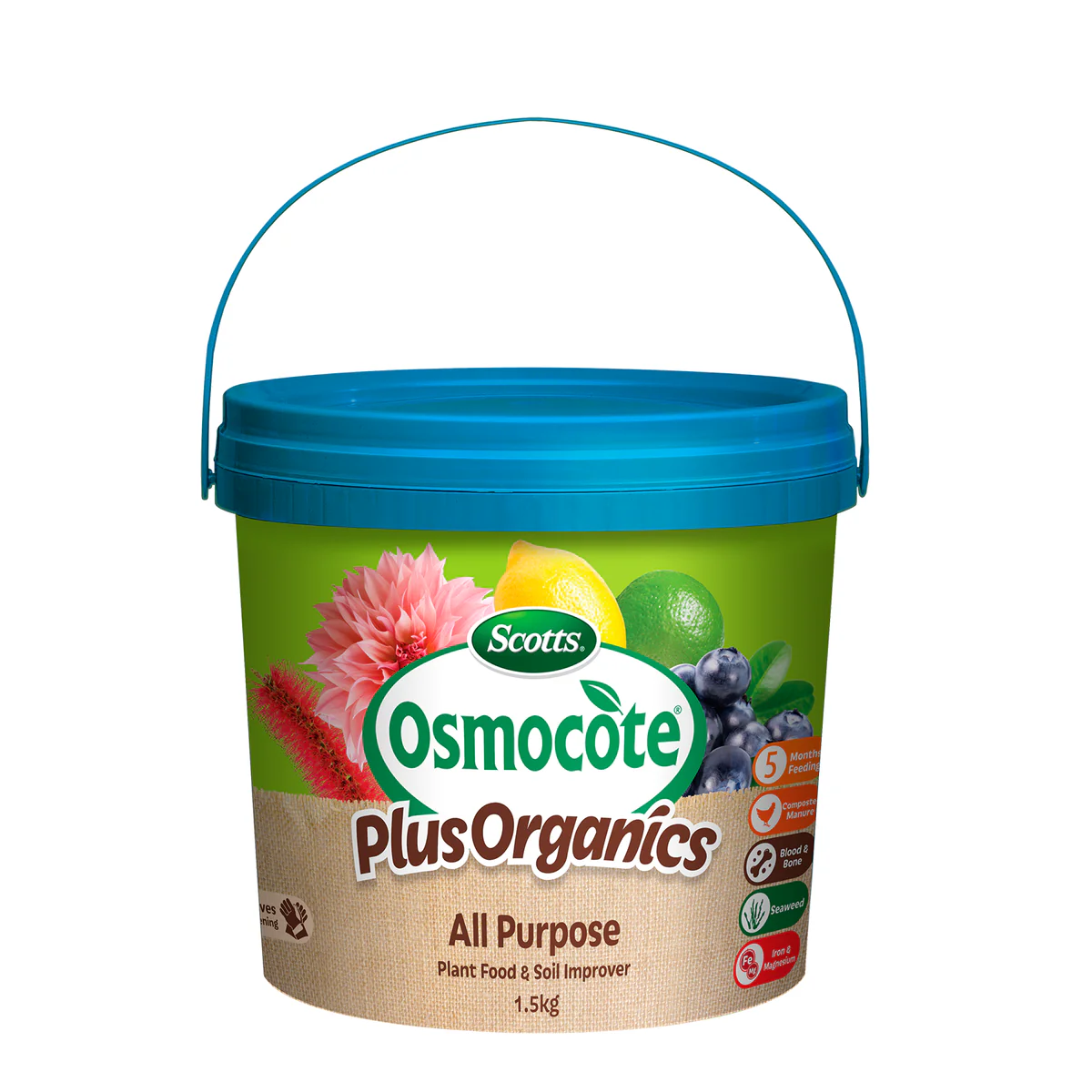 Scotts Osmocote Plus Organics - 1.5kg - Controlled Release Fertiliser - All Purpose
