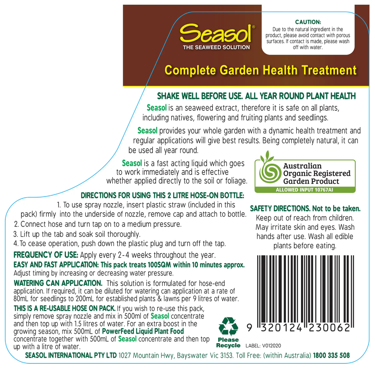 Seasol Hose On - 2 x 2L - Natural Seaweed - Plant Health Treatment - Image 2