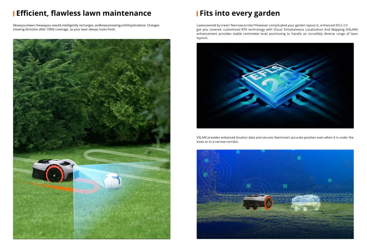 Segway Navimow i105A Robotic Lawn Mower Wire Free RTK - Image 6
