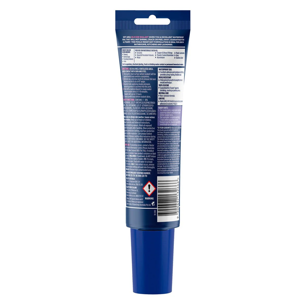 Selleys 90ml White Wet Area Sealant - Waterproof - Mould Resistant - Silicone - Image 2