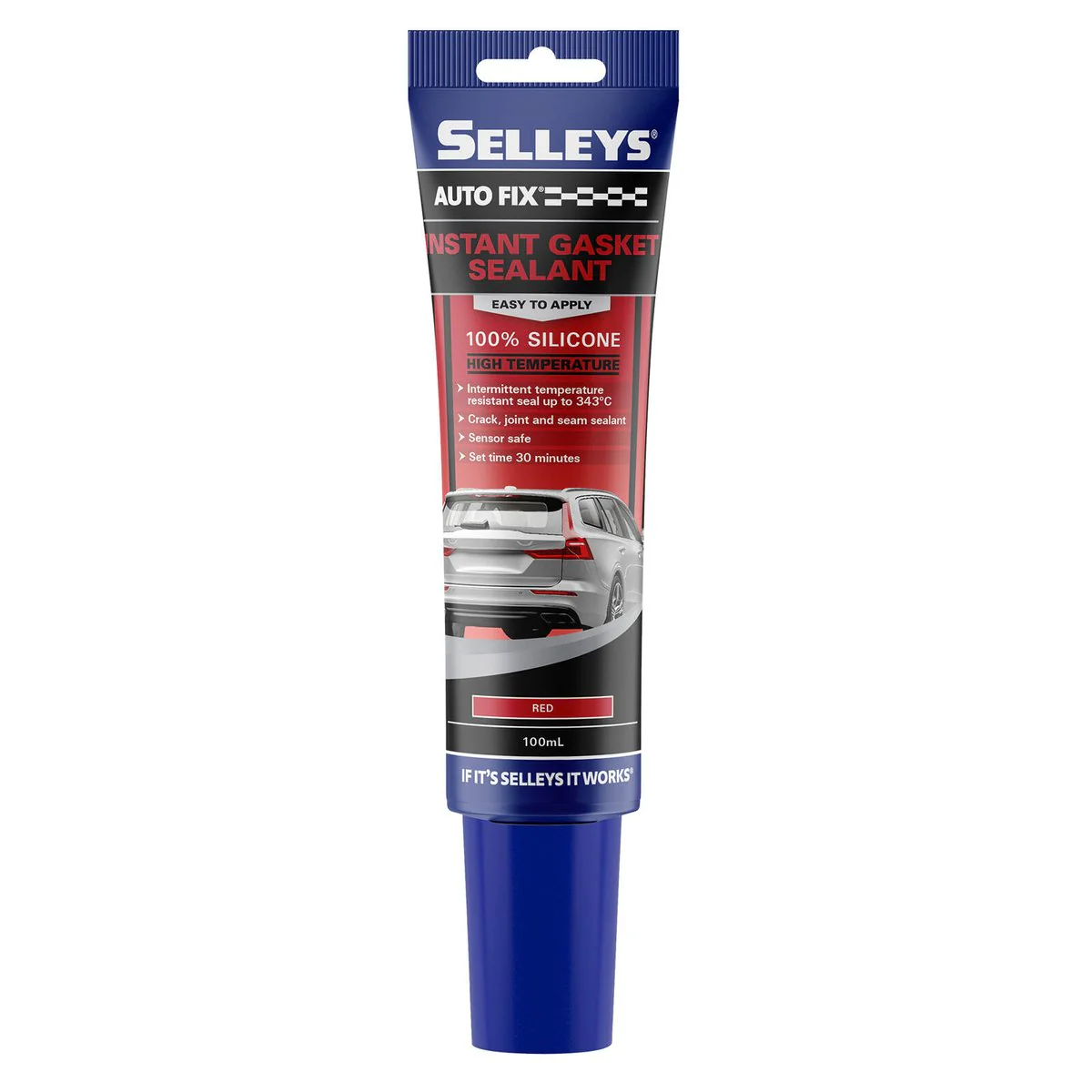 Selleys Autofix Instant Gasket - High Temperature Red - 100ml - 343°C Resistance