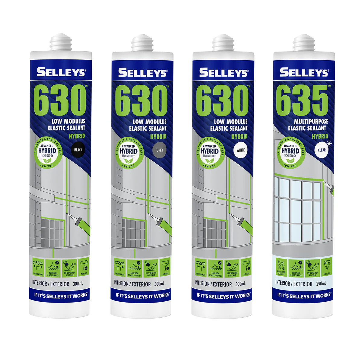 Selleys Clear 635 Multipurpose Sealant 290ml - 100% Clear - UV Resistant - Image 5
