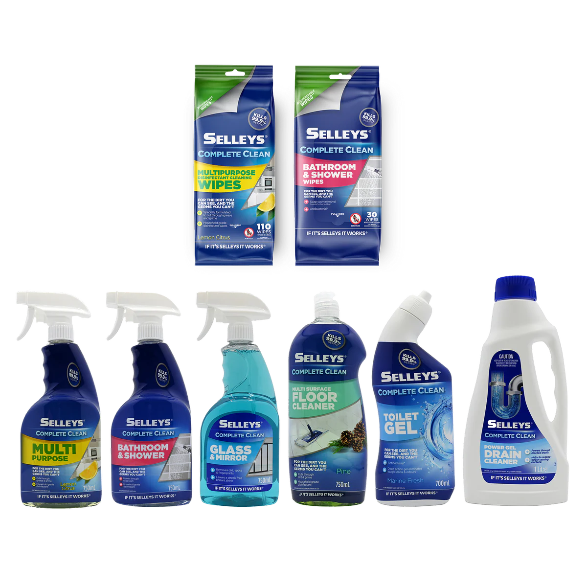Selleys Complete Clean Bathroom and Shower Wipes 30 Pack - Kills 99.9% Germs - Biodegradable - Image 4
