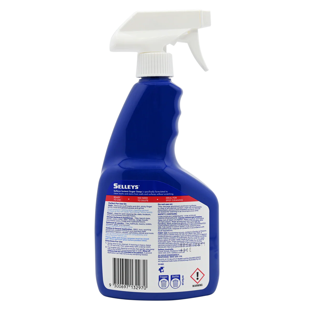 Selleys Instant Sugar Soap Spray - 750ml - Effective Cleaner for Walls & Floors - Image 3