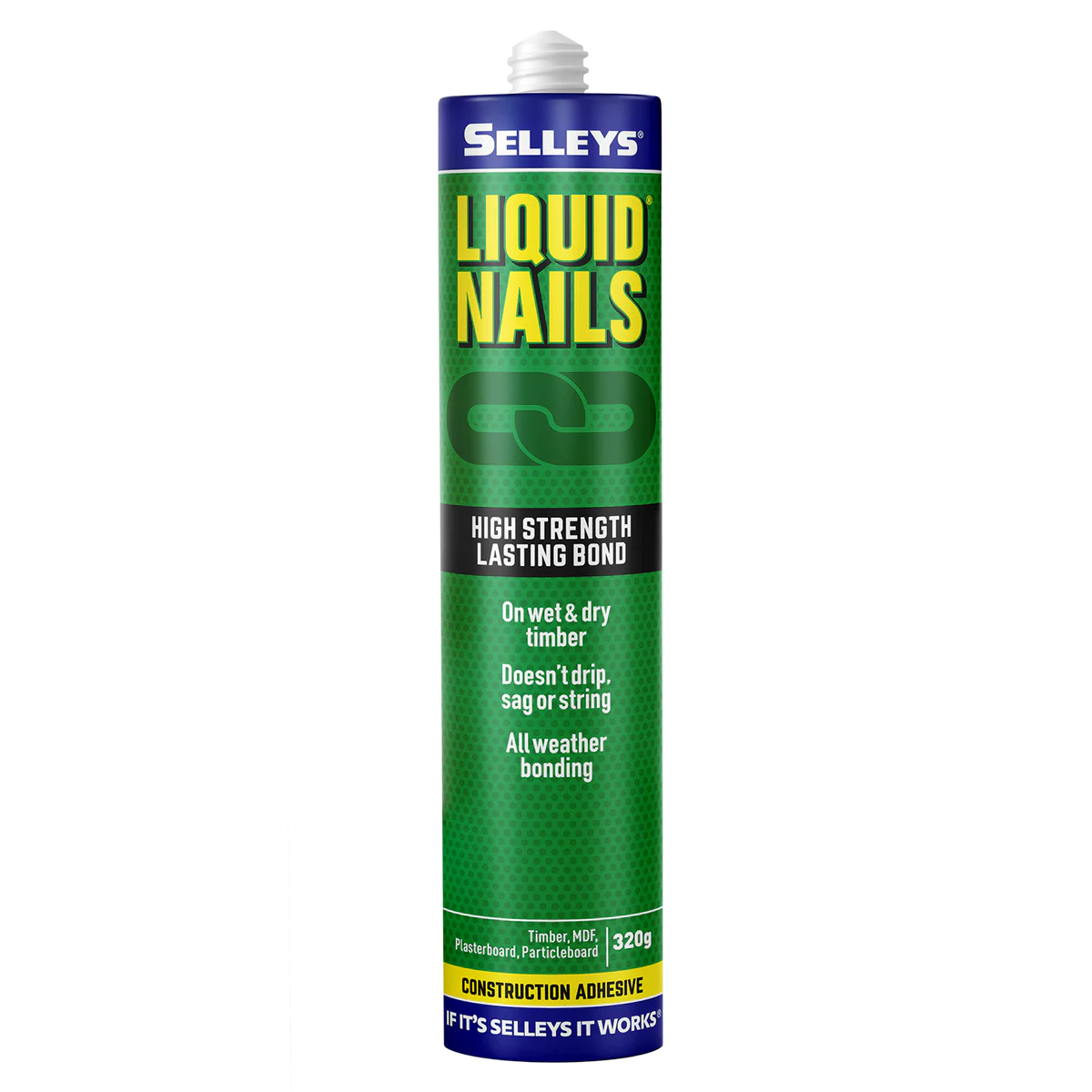 Selleys Liquid Nails 320g Construction Adhesive - Polymer - Strong Bond