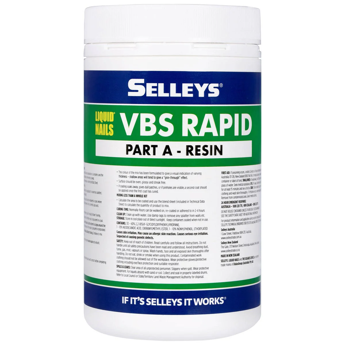 Selleys Liquid Nails VBS Rapid - 1.5L - Two-Part Epoxy Kit - Rapid Drying - Image 2