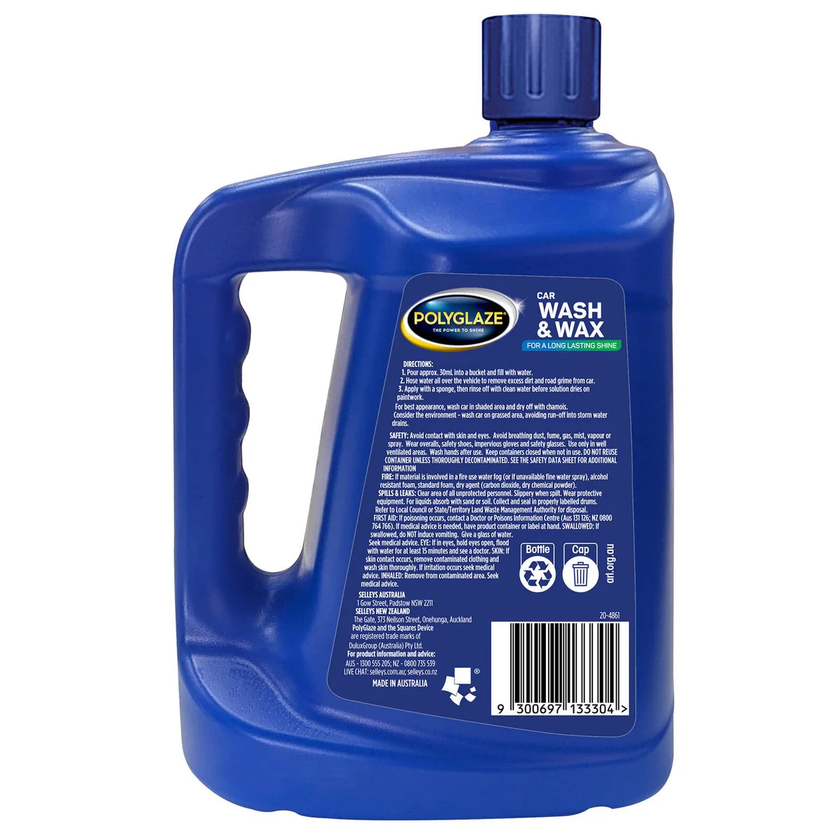 Selleys Polyglaze Wash Wax - 2L - Streak-Free Shine & Clean - Image 2