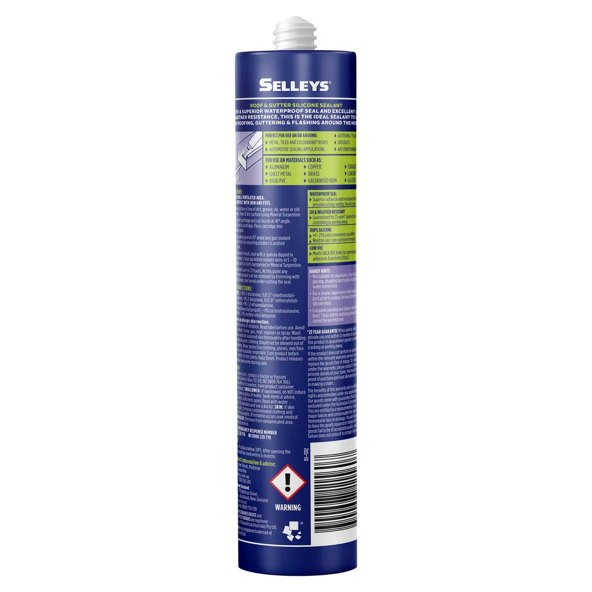 Selleys Roof and Gutter Silicone - 310g - Black - Waterproof Sealant - Image 3