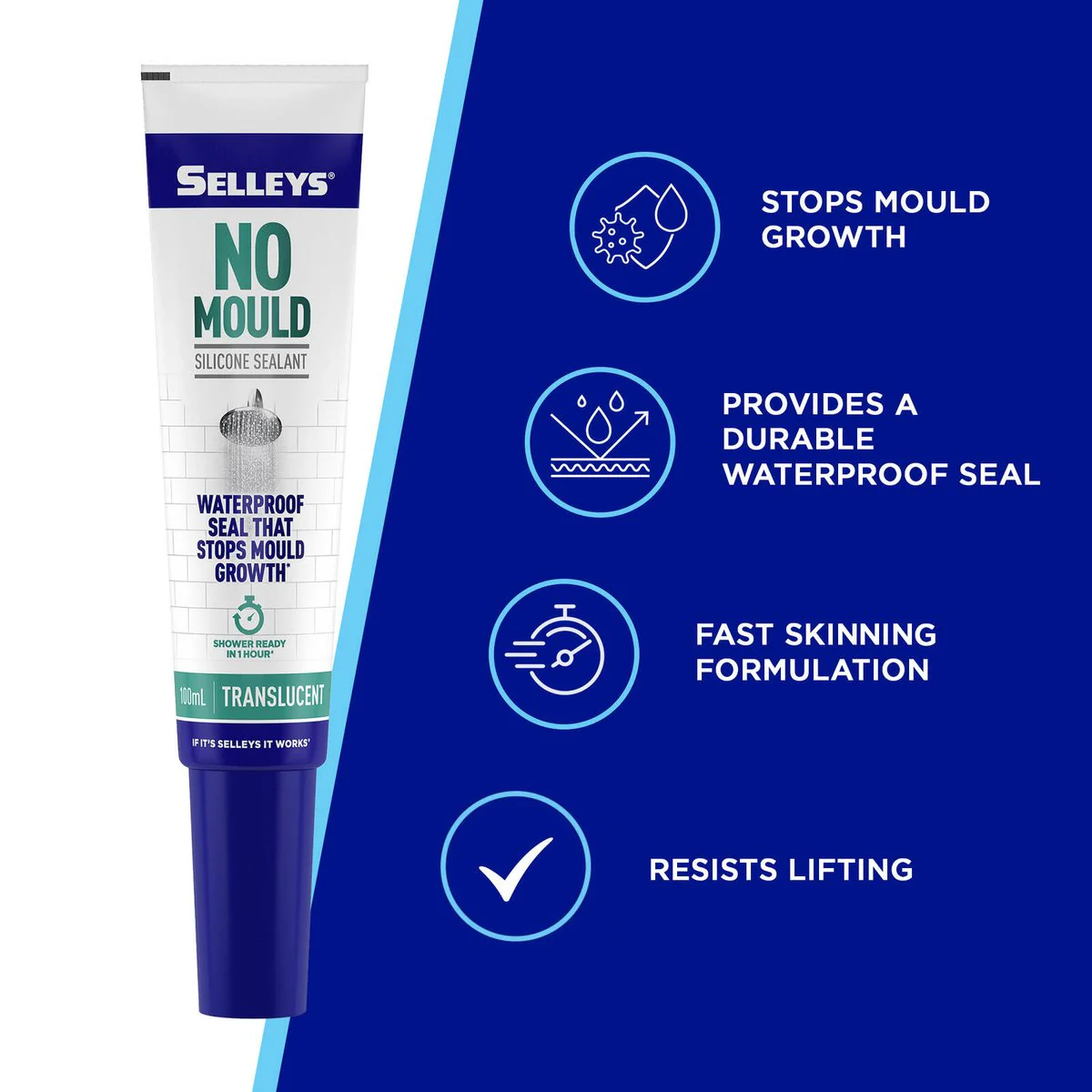 Selleys Translucent No Mould Resistant Silicone Sealant 100ml - 100ml - Image 3