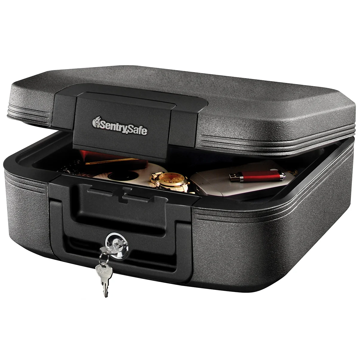 SentrySafe Privacy Lock Chest CHW20101 Black Portable Water & Fire - Image 2