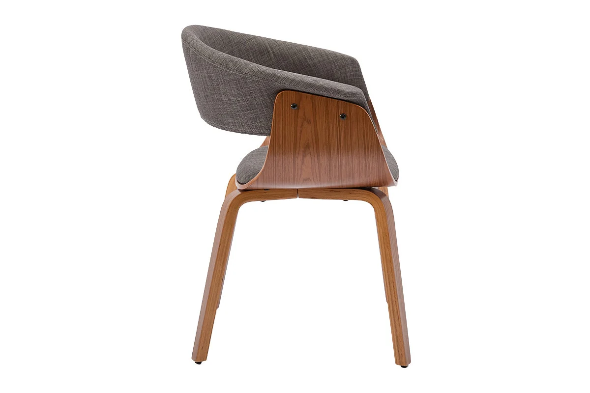 Set of 2 Matt Blatt Bentwood Upholstered Dining Chairs Walnut - Image 15