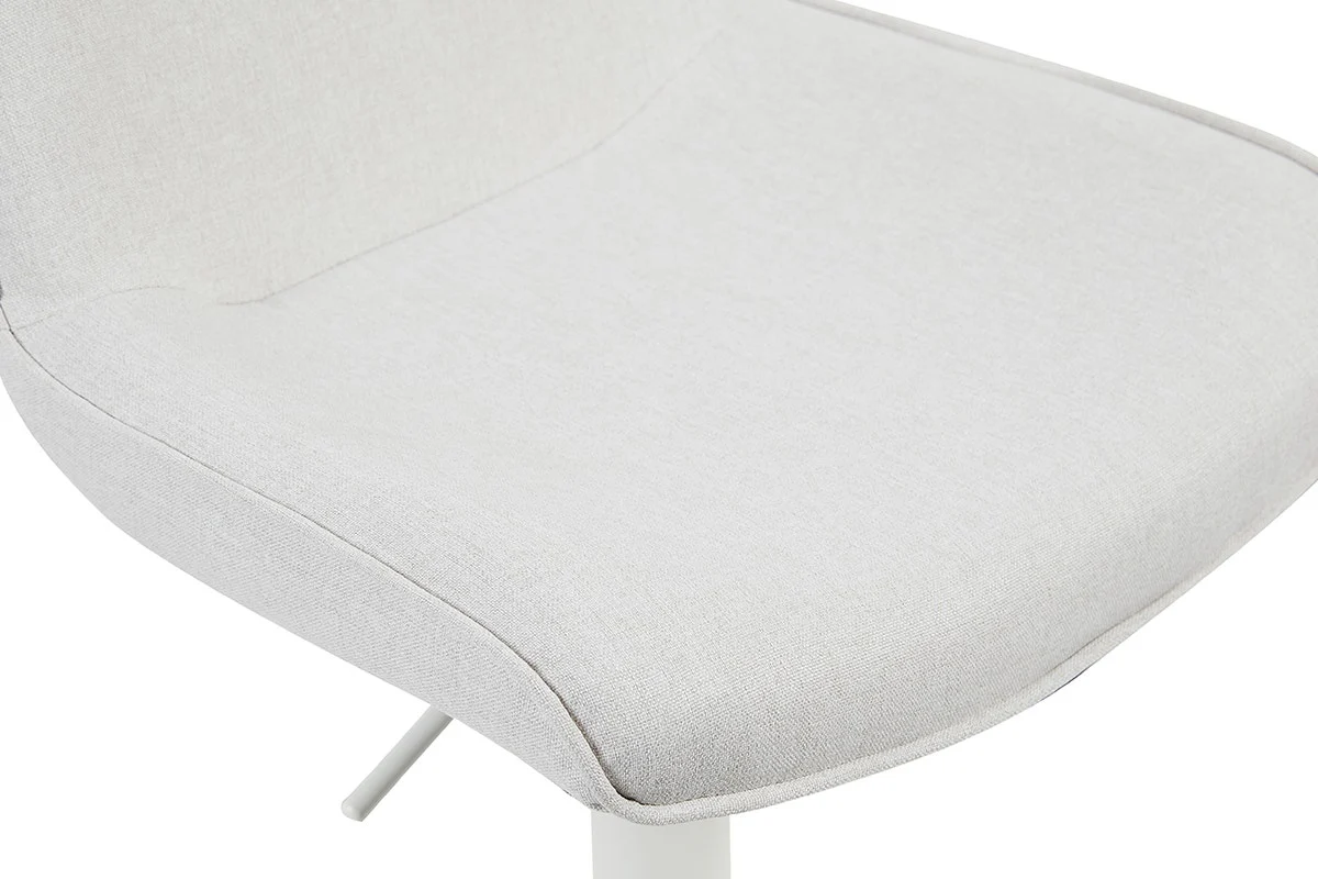 Set of 2 Matt Blatt Joey Height Adjustable Bar Stools White Beach Sand - Image 12