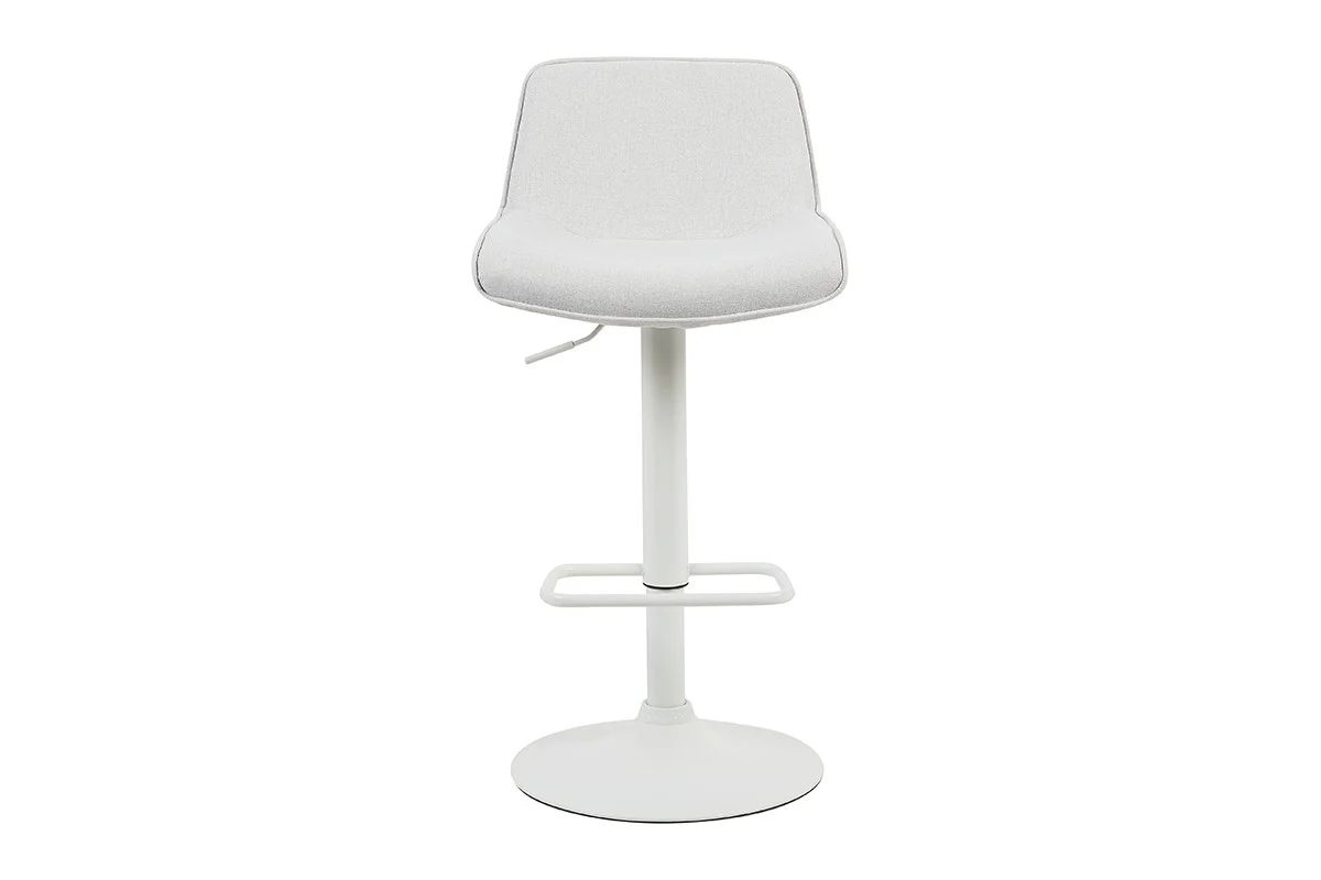 Set of 2 Matt Blatt Joey Height Adjustable Bar Stools White Beach Sand - Image 7