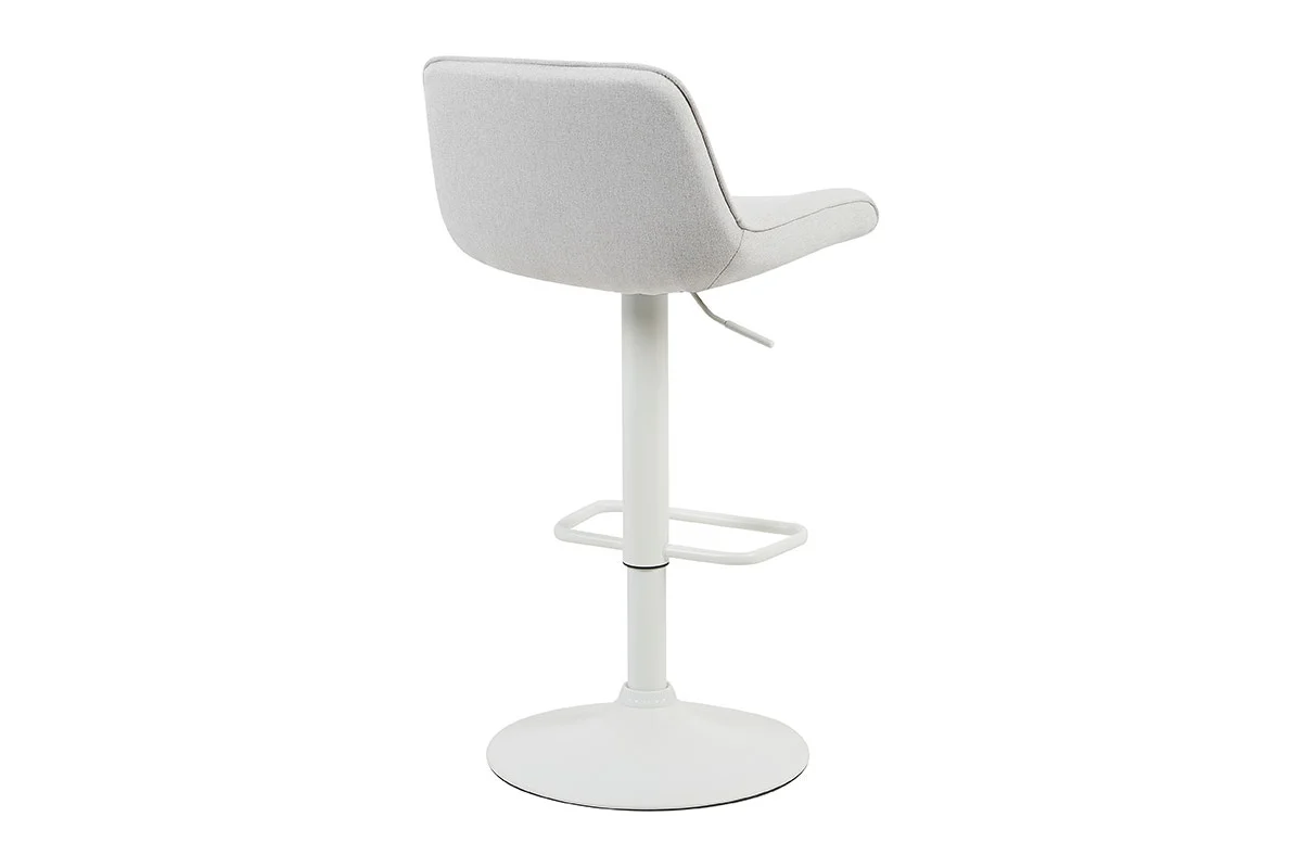 Set of 2 Matt Blatt Joey Height Adjustable Bar Stools White Beach Sand - Image 9