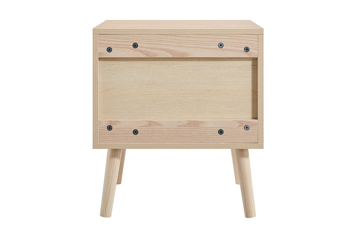 Set of 2 Ovela Ava 2 Drawer Bedside Tables Rattan Front - Image 7