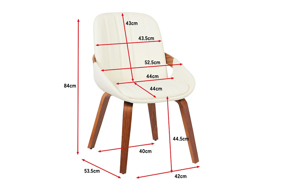 Set of 2 Shangri La Macarro Dining Chairs Beige Faux Leather - Image 14