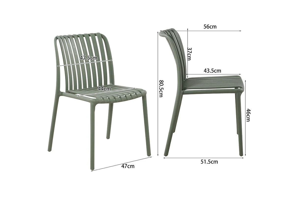 Set of 2 Shangri La San Lucas Dining Chairs Green Outdoor - Image 12