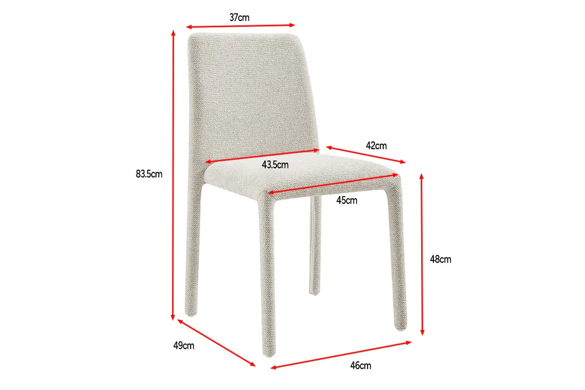 Set of 2 Shangri La Serena Upholstered Dining Chairs Beige - Image 9