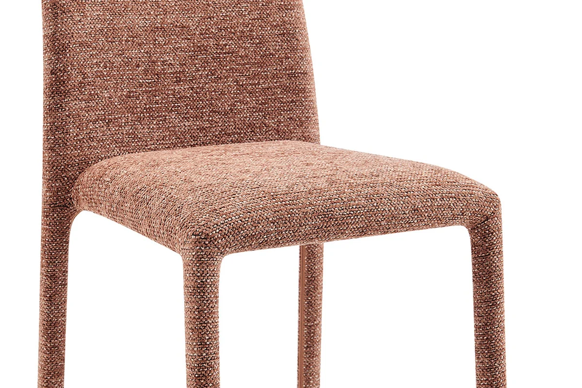 Set of 2 Shangri La Serena Upholstered Dining Chairs Terracotta - Image 8
