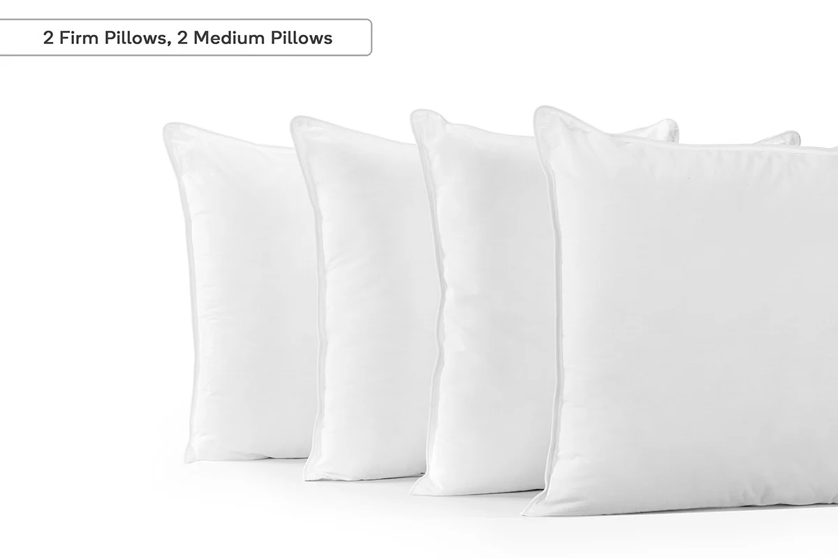 Set of 4 Ovela Hotel Quality Deluxe Bounce Fibre Pillows - Image 4
