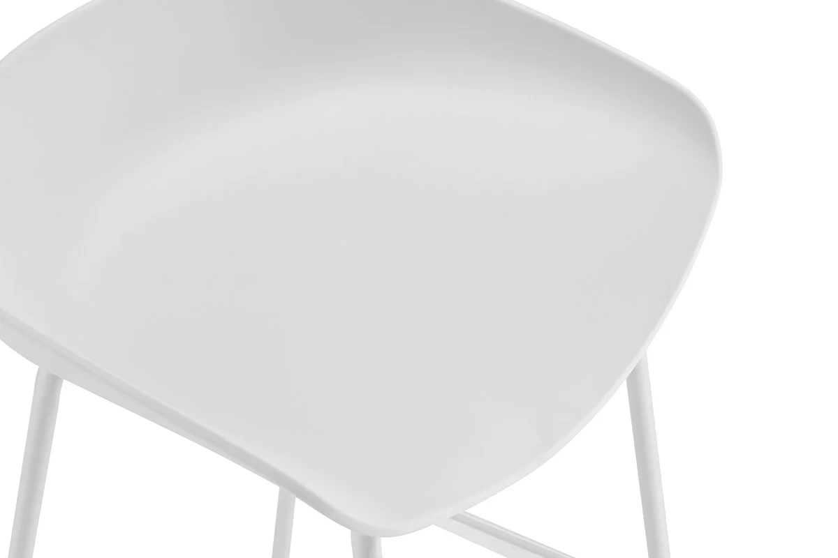 Set of 4 Shangri La Bobby Steel Bar Stools White - Image 8